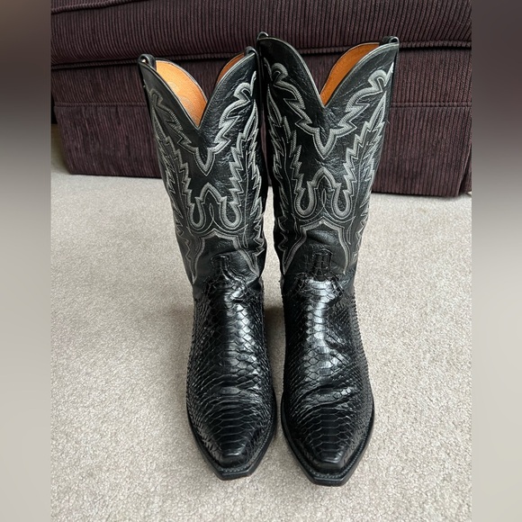 Lucchese Other - Lucchese Mens 10 D Exotic Snake Skin Western Cowboy Boots Father’s Day gift